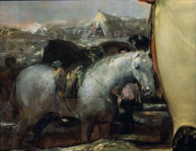 Goya, Fernand VII in a military camp (detail)