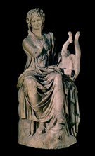 Praxiteles school, Sculpture of Terpsichore in fine washed white marble