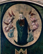 Berruguete, Apparition de la Vierge - Détail