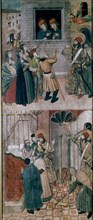Garcia de Benabarre, Saint Sebastian and Saint Polycarp destroy idols
