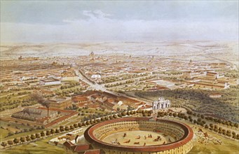 GUESDON ALFREDO 1808/76
LITOGRAFIA-VISTAS DE MADRID ANTIGUO-PLAZA DE VENTAS Y PUERTA DE ALCALA-S