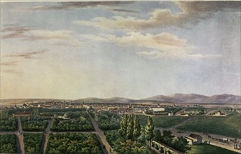 PIC DE LEOPOLD
LITOGRAFIA 1820-VISTA GENERAL DE MADRID TOMADA DESDE LA MONTAÑA DEL RETIRO-DIBUJO