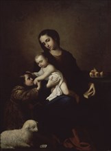 Zurbaran, Madonna With Child Jesus and Child Saint John