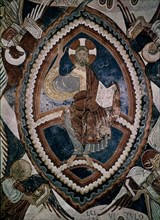 PANTEON REAL-PINTURAS ROMANICAS-DET PANTOCRATOR SENTADO ENTRE CIELO Y TIERRA
LEON, COLEGIATA DE