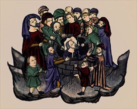 Bible of Alba - Abdemelec Taking Jeremiah out of the Well