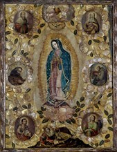 GONZALEZ MIGUEL Y JUAN
VIRGEN DE GUADALUPE Y SANTOS - ENCONCHADO REALIZADO EN 1697
MADRID, MUSEO