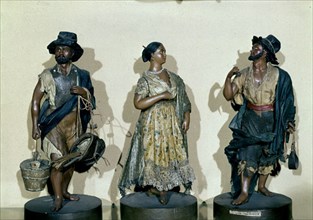 GARCIA ANDRES
FIGURAS DE CERA-MUJER ALBANIL Y VAGABUNDO
MADRID, MUSEO DE AMERICA
MADRID