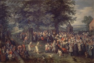 Jan Bruegel, Banquet de noce présidé par les archiducs