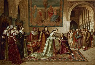 Casanova, Columbus Being Introduced to the Catholic Kings in Barcelona