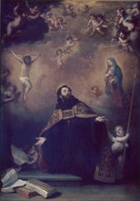 Murillo, Saint Augustin entre le Christ et la Vierge