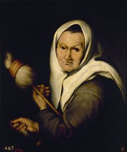 Murillo, Old woman spinning