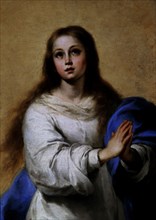 Murillo, Conception from "the Escorial" - Detail from the Virgin