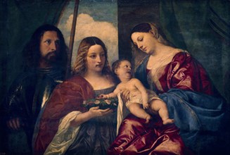 Titien, La Vierge à l'enfant, saint George et sainte Catherine