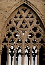 CLAUSTRO-DETALLE DE ARCO OJIVAL CON CRESTERIA-S XIV-ARQUITECTURA GOTICA
LERIDA, CATEDRAL