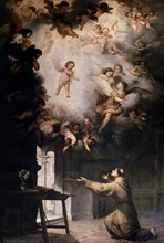 MURILLO BARTOLOME 1618/1682
SAN ANTONIO DE PADUA ANTE LA APARICION DEL NIÑO JESUS- S