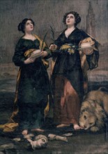 Goya, St. Justa and St. Rufina- Detail