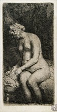 Rembrandt, Femme nue assise