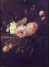 Jan Bruegel, Fleurs sur une assiette