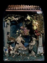 E. Gutierrez de Torices, Meuble - Reliquaire en ébène - Nativité (détail)