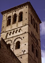 Campanile tower of the church Santo Tome in Toledo
