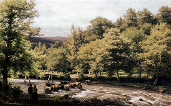 RIANCHO AGUSTIN 1841-1929
VACAS PASANDO EL RIO
SANTANDER, COLECCION PARTICULAR
CANTABRIA

This