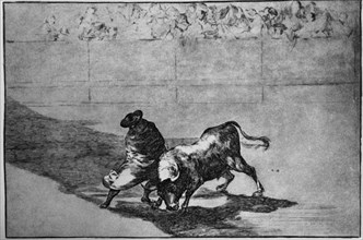 Goya, Dessin - Scène de Taureaux