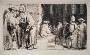 Rembrandt, Les Juifs à la synagogue