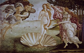 Botticellil, Birth of Venus (before restoration)