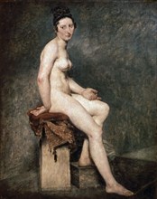 Delacroix, Nu assis. Mademoiselle Rose modèle de l'atelier de Guérin.
