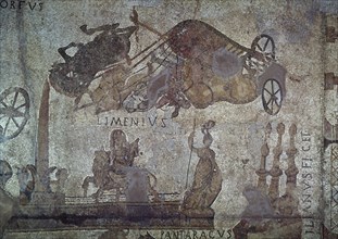 MOSAICO DE LAS CARRERAS - CUADRIGA ELIMINADA - MOSAICO ROMANO DEL CIRCO DE GERONA
BARCELONA, MUSEO