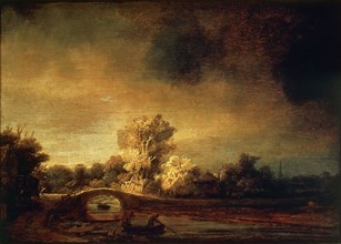 Rembrandt, Landscape with a Stone Bridge