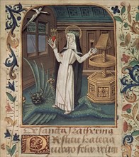 MANUSCRITO-LA OFRENDA DEL CORAZON-STA CATALINA DE SIENA S XIV
PARIS, BIBLIOTECA