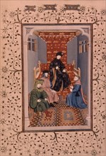 GRABADO-JUAN SIN MIEDO EN SU PALACIO S XIV
PARIS, BIBLIOTECA NACIONAL
FRANCIA