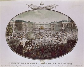 GUYON FERY DE
GRABADO- LLEGADA DE LAS MUJERES A VERSALLES EL 5/10/1789
PARIS, BIBLIOTECA