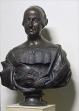 PIQUER Y DUART JOSE 1806/1871
BUSTO EN BRONCE DE MARIA LUISA FERNANDA DE BORBON -
MADRID,