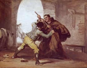 Goya,The capture of the dreaded Spanish bandit El Maragato