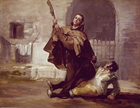 Goya,The capture of the dreaded Spanish bandit El Maragato