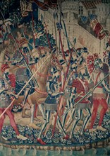 PASCHIER
TAPIZ DE LAS CAMPAÑAS DE ALFONSO V DE PORTUGAL-S XIV
PASTRANA, COLEGIATA DE LA