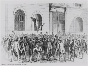 Protestations étudiantes à Madrid, en 1865