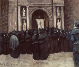 REGOYOS DARIO 1857/1913
LAS HIJAS DE MARIA (1891) PASTEL 43*50
MADRID, COLECCION