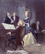 Mozart at piano