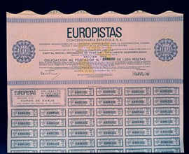 OBLIGACION EUROPISTAS        MADRID 18/NOV/1972
MADRID, CONFEDERACION DE CAJAS
