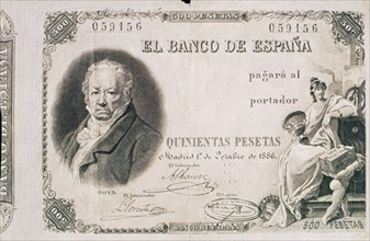 BILLETE DE 500 PESETAS 1886
MADRID, BANCO DE ESPAÑA-DOCUMENTOS
MADRID