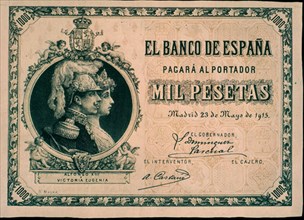 BILLETE DE 1000 PESETAS 1915
MADRID, BANCO DE ESPAÑA-DOCUMENTOS
MADRID