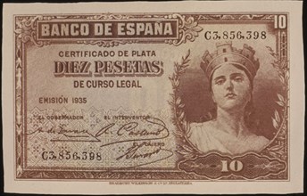 BILLETE DE 1000 PESETAS 1936
MADRID, BANCO DE ESPAÑA-DOCUMENTOS
MADRID