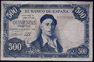BILLETE DE 500 PESETAS 1954-ANVERSO
MADRID, BANCO DE ESPAÑA-DOCUMENTOS
MADRID

This image is