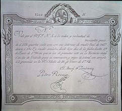 VALE REAL - EMISION 1 -FEBRERO-1795 - FASCIMIL
MADRID, BANCO DE ESPAÑA-DOCUMENTOS
MADRID