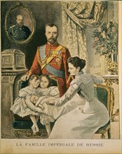 FAMILIA IMPERIAL RUSA-ZAR NICOLAS II CON LA ZARINA ALEJANDRA FIODOROVNA E HIJOS
PARIS, COLECCION