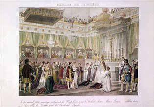 MATRIMONIO NAPOLEON Y MARIA LUISA EN SALA DEL LOUVRE POR CARDENAL FESCH 21/4/1810
PARIS, COLECCION