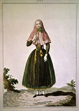 CRUZ CANO Y OLMEDILLA JUAN DE LA 1734/90
COLECCION DE TRAJES DE ESPAÑA-1777-SEÑORA MALLORQUINA-